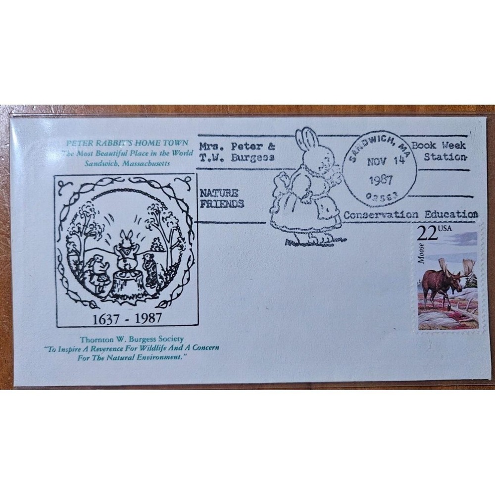 BOOK WEEK STATION,  SANDWICH, MA,   1987 Peter Rabbit Conservation Education